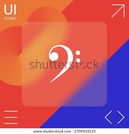 Bass clef icon. Element for your design