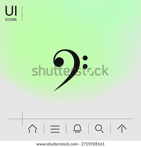 Bass clef icon. Element for your design