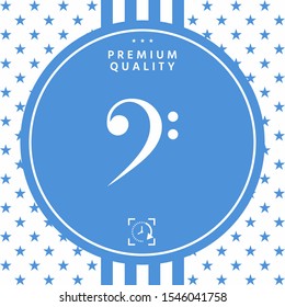 Bass clef icon. Graphic elements for your design
