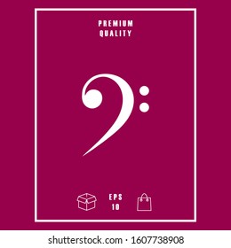 Bass clef icon. Graphic elements for your design