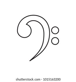 Bass Clef Icon Illustration Isolated Vector Stock Vector (Royalty Free ...