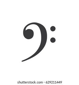 Bass clef icon, vector illustration design. Education objects collection.