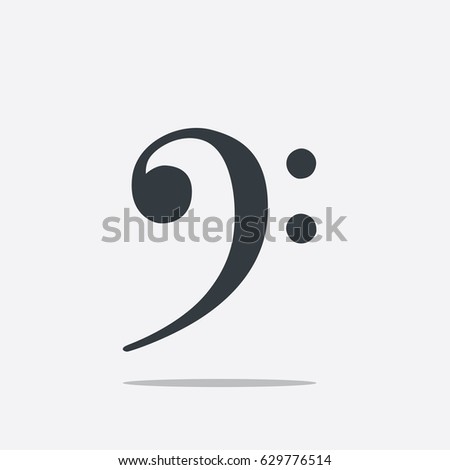 Bass clef icon, vector illustration design. Education objects collection.
