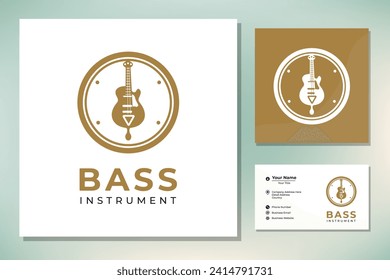 Bass Clef instrument with initial C logo design inspiration
