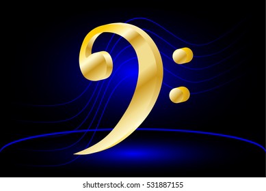 bass clef, Music note stave and bass clef,