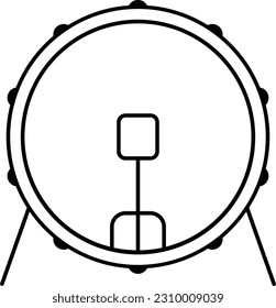 bass drum drummer band drum music Outline