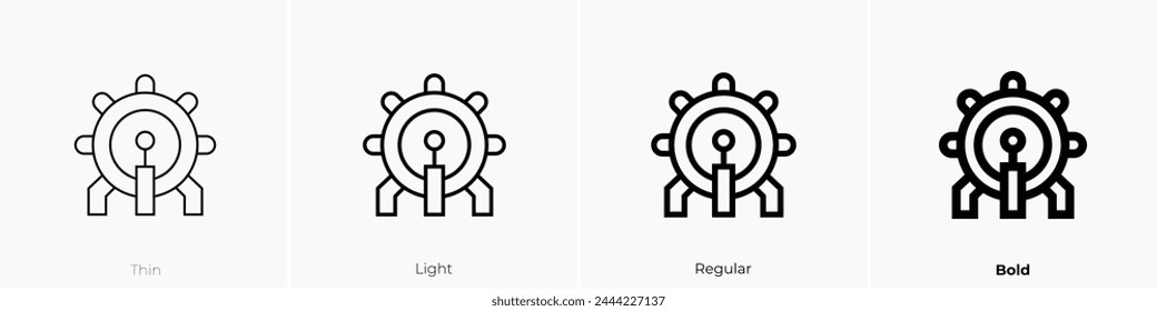 bass drum icon. Thin, Light Regular And Bold style design isolated on white background