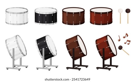 Bass drum illustration material set