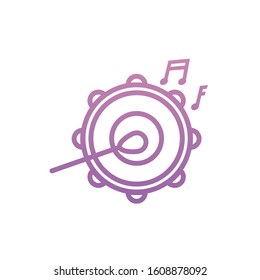 Bass drum instrument design, Music sound melody song musical art and composition theme Vector illustration