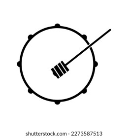 bass drum marching band trendy style illustration on white background..eps