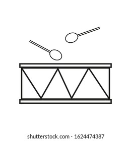 bass drum shaped icon vector