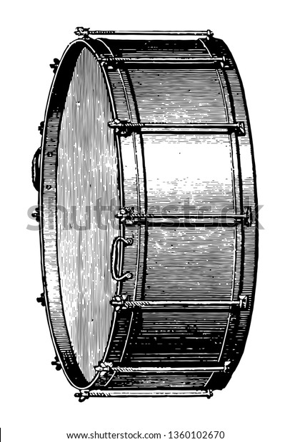 Bass Drum Struck Padded Stick Vintage Stock Image Download Now