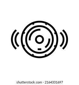 bass dynamic line icon vector. bass dynamic sign. isolated contour symbol black illustration