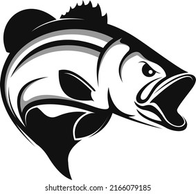 BASS FISH LARGE MOUNT FOR FISHING LOGO COMPANY