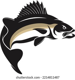 BASS FISH TROUT FISHING LOGO COMPANY