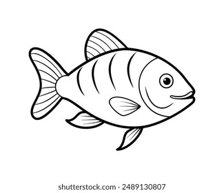 bass fish vector illustration design isolated white background