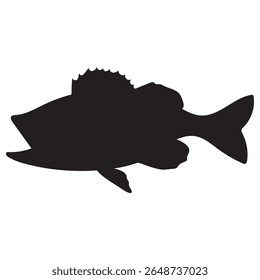 baixo peixe vetor silhueta ilustrações ilustrações