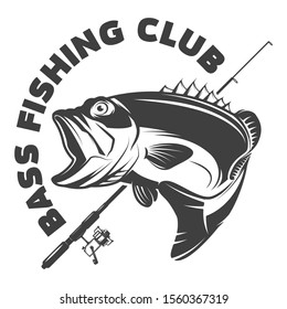 Bass Fishing Club Emblem Template Perch Stock Vector (Royalty Free ...