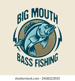 Bass fishing club tournament logo