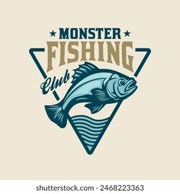 Bass fishing club tournament logo