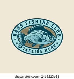 Bass fishing club tournament logo