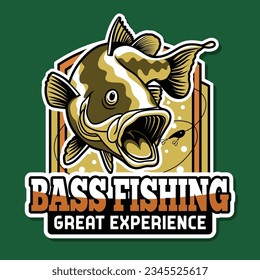 The Bass Fishing Logo Design Jump Splash Water