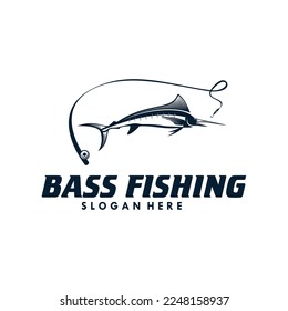 Bass Fishing Logo Design Template