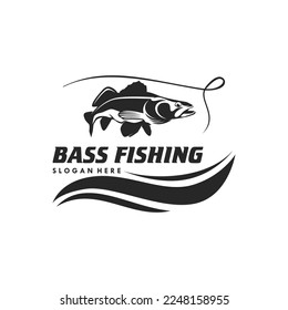 Bass Fishing Logo Design Template