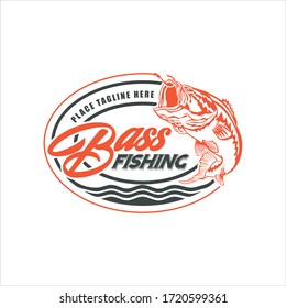 Bass Fishing Logo Design Vector Image Stock Vector (Royalty Free ...