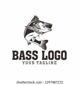 Bass Fishing logo tamplate