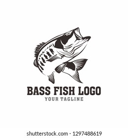 Bass Fishing logo tamplate