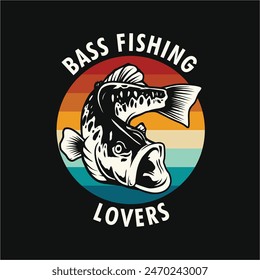 Bass fishing lovers design for print