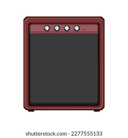 bass guitar amplifier cartoon. bass guitar amplifier sign. isolated symbol vector illustration