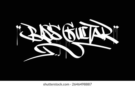 BAIXO GUITARRA graffiti tag estilo design