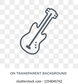 Bass Guitar icon. Bass Guitar design concept from Music collection. Simple element vector illustration on transparent background.