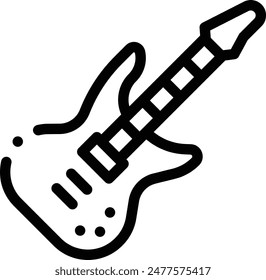 bass guitar icon. Thin Linear Style Design Isolated On White Background