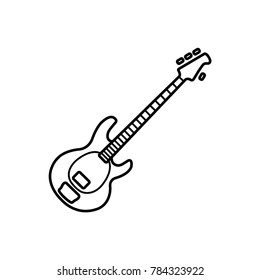 bass guitar icon vector