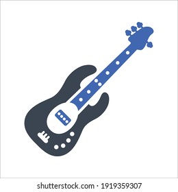 Bass guitar icon, Vector graphics