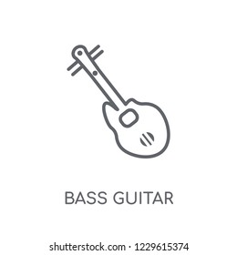 Bass Guitar linear icon. Modern outline Bass Guitar logo concept on white background from Music collection. Suitable for use on web apps, mobile apps and print media.