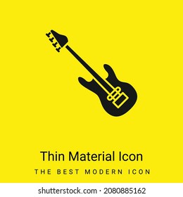 Bass Guitar minimal bright yellow material icon