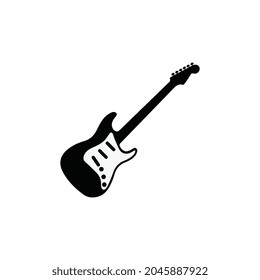 Bass guitar minimal icon. Musical instrument vector icon for websites and mobile minimalist flat design.