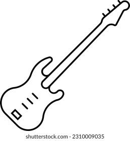 bass guitar bass guitar music instrument Outline