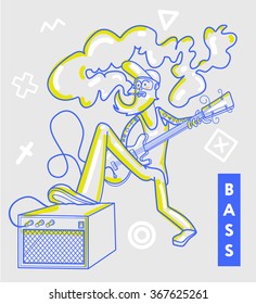 Bass guitar player