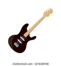 bass guitar string musical instrument vector illustration isolated icon