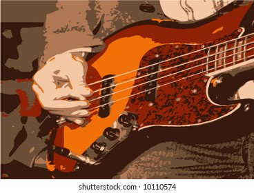 Bass guitar vector