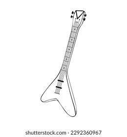 Bass Guitar Vector, Vintage Bass Guitar stock Illustration