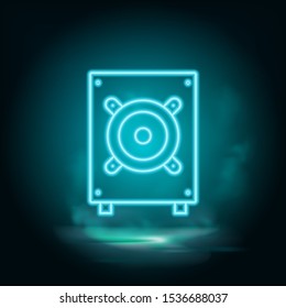 Bass , hardware vector blue neon icon