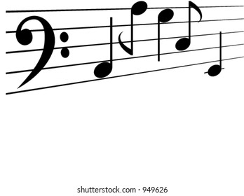 bass music notes