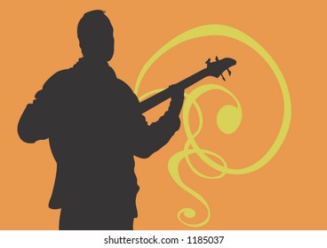 A bass player