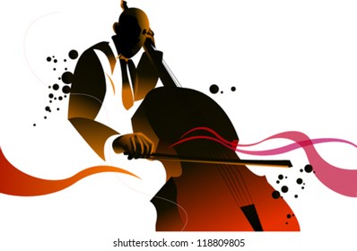 Bass Player Illustration